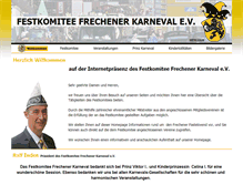 Tablet Screenshot of frechener-karneval.de